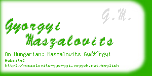 gyorgyi maszalovits business card